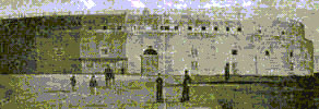 Plaza de toros de madera inaugurada por Isabell II en C&aacute;diz en 1862